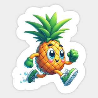 Pineapple Jogging Sticker
